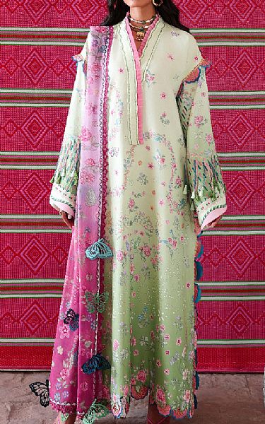 Republic Off White/Sage Lawn Suit | Pakistani Lawn Dress in USA- Image 1