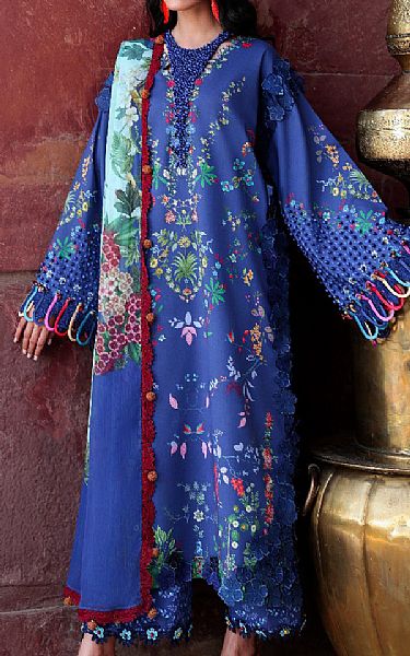 Republic Blue Lawn Suit | Pakistani Lawn Dress in USA- Image 1