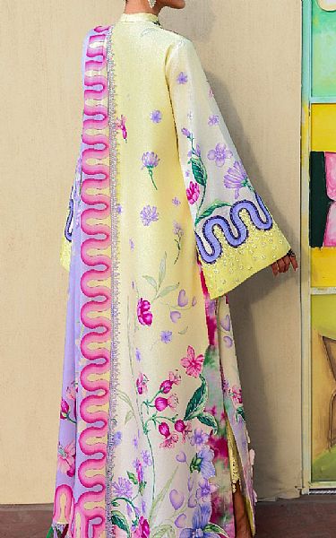 Republic Light Yellow Lawn Suit | Pakistani Lawn Dress in USA- Image 2