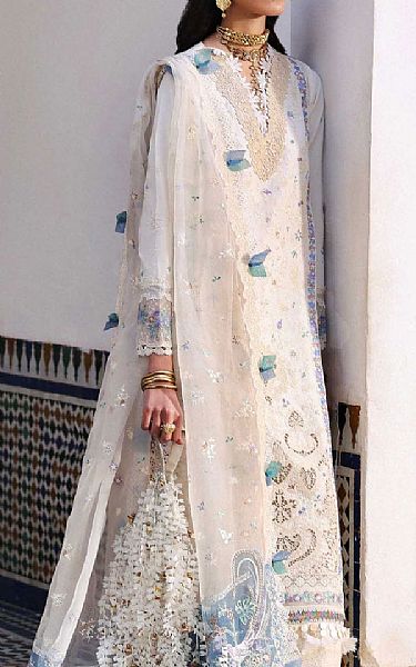 Republic Off-white Lawn Suit | Pakistani Lawn Dress in USA- Image 2