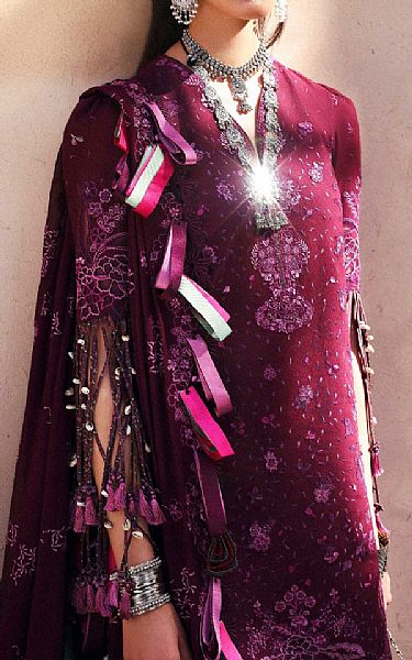 Republic Plum Lawn Suit | Pakistani Lawn Dress in USA- Image 2