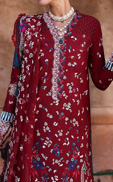 Republic Maroon Lawn Suit | Pakistani Lawn Dress in USA- Image 2