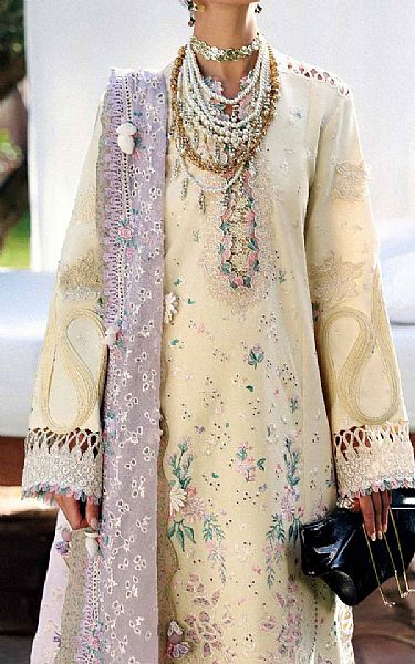Republic Off-white Lawn Suit | Pakistani Lawn Dress in USA- Image 2