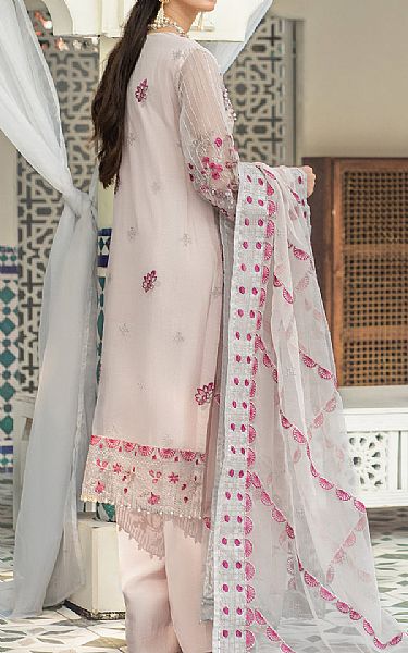Resham Ghar White Organza Suit | Pakistani Embroidered Chiffon Dresses- Image 2