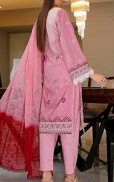 Riaz Arts Flamingo Pink Lawn Suit | Pakistani Dresses in USA- Image 2