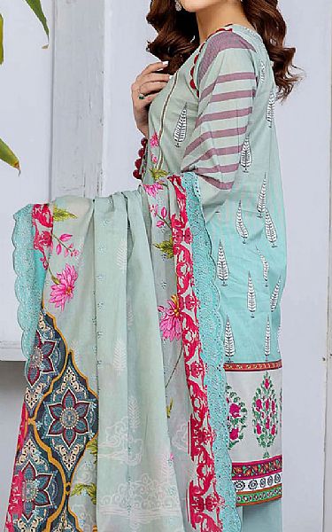 Riaz Arts Sky Blue/Light Cyan Lawn Suit | Pakistani Dresses in USA- Image 2