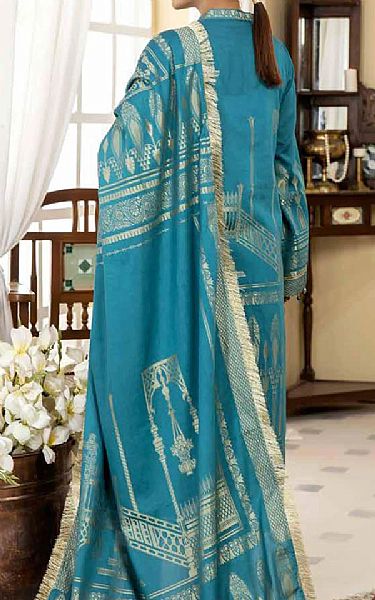 Riaz Arts Electric Blue Lawn Suit | Pakistani Dresses in USA- Image 2