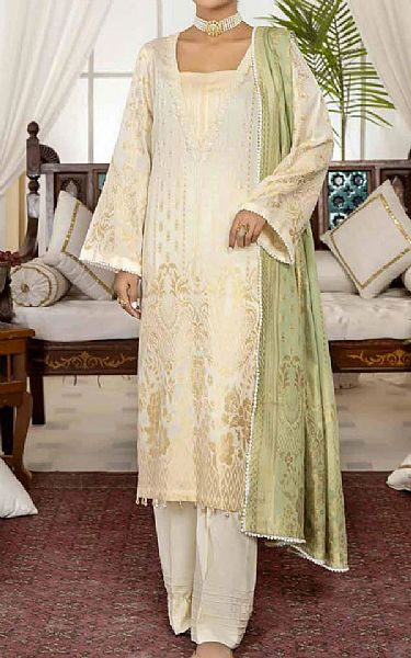 Riaz Arts Off-white Lawn Suit | Pakistani Dresses in USA- Image 1