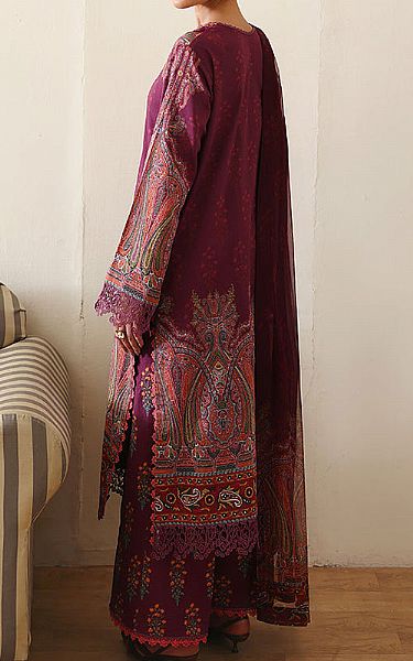 Roheenaz Magenta Lawn Suit | Pakistani Lawn Dress in USA- Image 2
