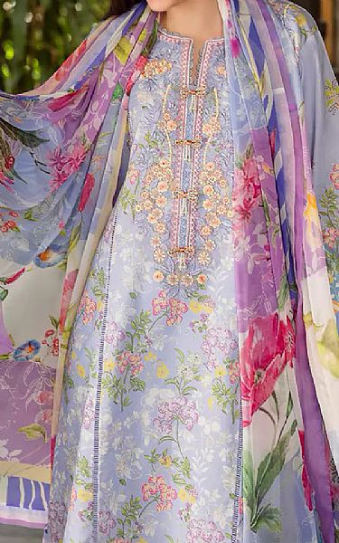Roheenaz Cadet Grey Lawn Suit | Pakistani Lawn Dress in USA- Image 2