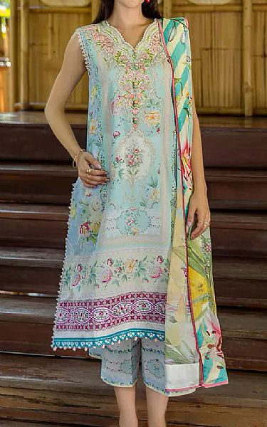 Roheenaz Light Blue Lawn Suit | Pakistani Lawn Dress in USA- Image 1