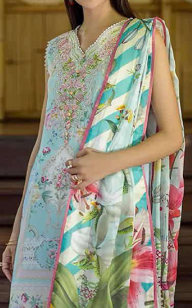 Roheenaz Light Blue Lawn Suit | Pakistani Lawn Dress in USA- Image 2
