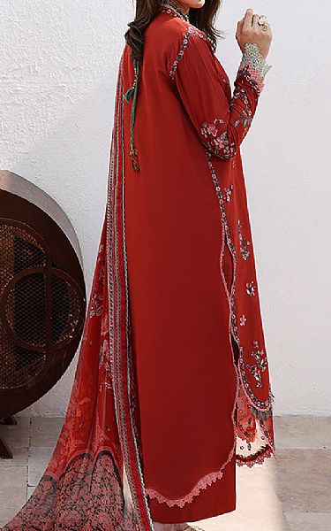 Roheenaz Persian Red Lawn Suit | Pakistani Lawn Dress in USA- Image 2