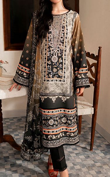 Roheenaz Black Cambric Suit | Pakistani Winter Dresses in USA- Image 1