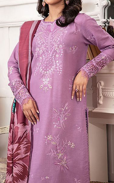Roheenaz Lavender Khaddar Suit | Pakistani Winter Dresses in USA- Image 2