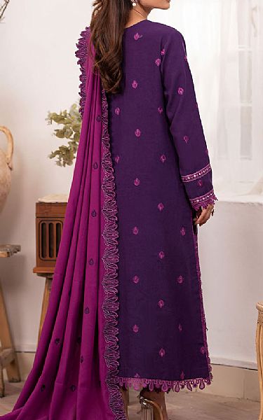 Roheenaz Purple Linen Suit | Pakistani Winter Dresses in USA- Image 2