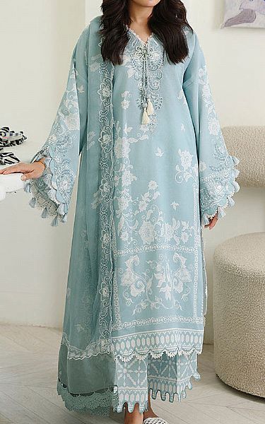 Roheenaz Light Turquoise Lawn Suit | Pakistani Lawn Dress in USA- Image 1