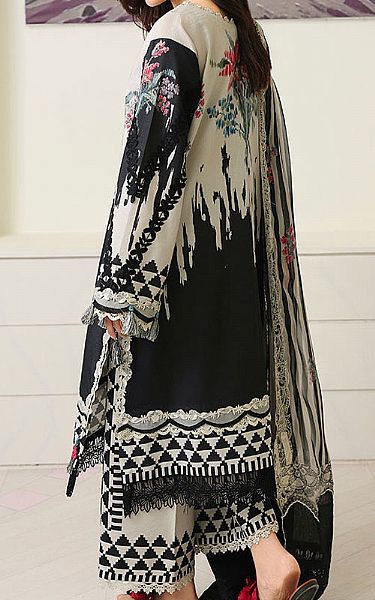 Roheenaz Ivory/Black Lawn Suit | Pakistani Lawn Dress in USA- Image 2