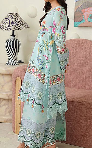 Roheenaz Aqua Lawn Suit | Pakistani Lawn Dress in USA- Image 2