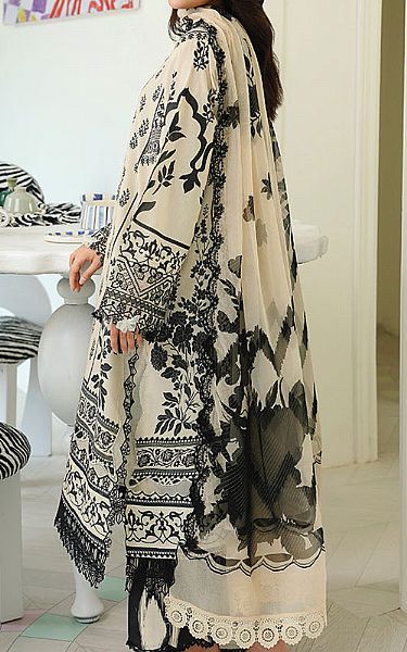 Roheenaz Ivory Lawn Suit | Pakistani Lawn Dress in USA- Image 2