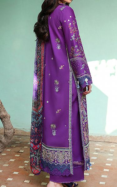 Roheenaz Purple Lawn Suit | Pakistani Lawn Dress in USA- Image 2