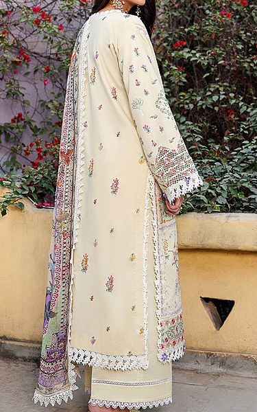 Roheenaz Cream Lawn Suit | Pakistani Lawn Dress in USA- Image 2