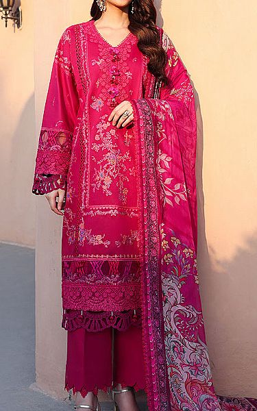 Roheenaz Magenta Lawn Suit | Pakistani Lawn Dress in USA- Image 1
