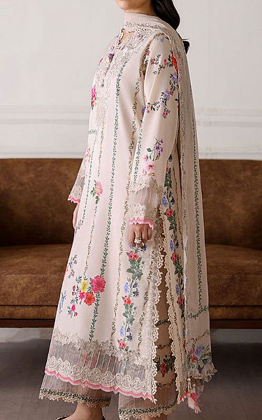 Roheenaz Ivory Lawn Suit | Pakistani Lawn Dress in USA- Image 2