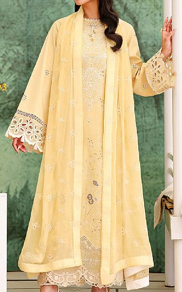 Roheenaz Sand Gold Lawn Suit | Pakistani Lawn Dress in USA- Image 2
