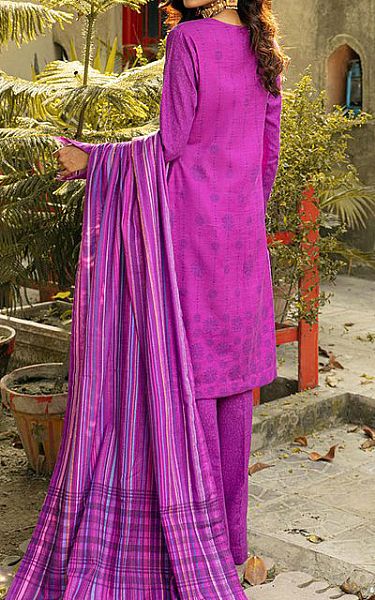 Rungrez Violet Khaddar Suit | Pakistani Dresses in USA- Image 2