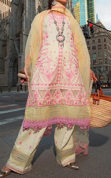 Rungrez Ivory Lawn Suit | Pakistani Dresses in USA- Image 1
