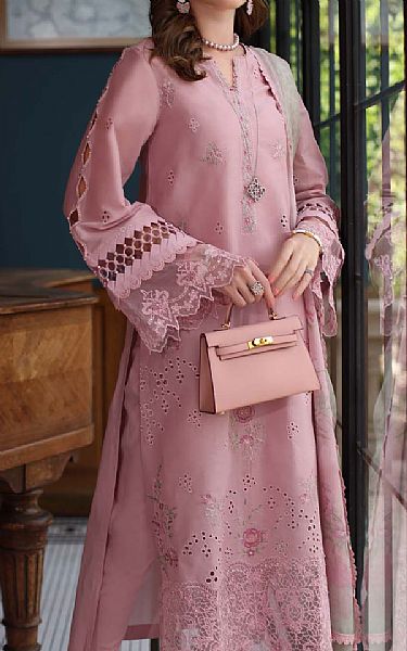 Saadia Asad Blush Pink Lawn Suit | Pakistani Lawn Dress in USA- Image 2