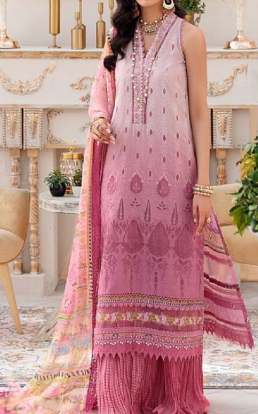 Saadia Asad Baby Pink/Tea Rose Lawn Suit | Pakistani Dresses in USA- Image 1