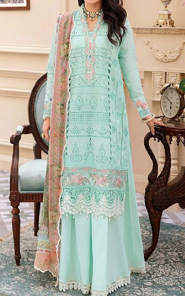 Saadia Asad Mint Green Lawn Suit | Pakistani Dresses in USA- Image 1