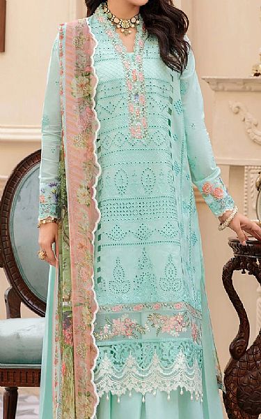 Saadia Asad Mint Green Lawn Suit | Pakistani Dresses in USA- Image 2