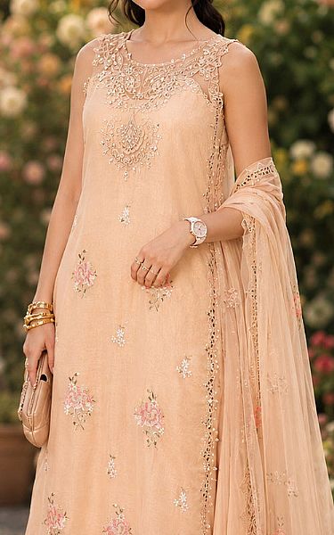 Saadia Asad Peach Lawn Suit | Pakistani Lawn Dress in USA- Image 2