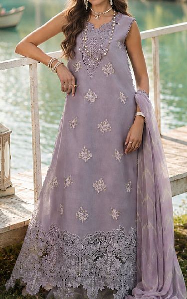 Saadia Asad Lavender Lawn Suit | Pakistani Lawn Dress in USA- Image 1