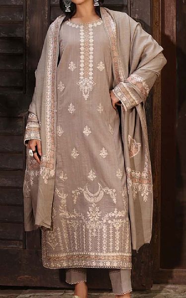 Saadia Asad Tan Khaddar Suit | Pakistani Winter Dresses in USA- Image 2