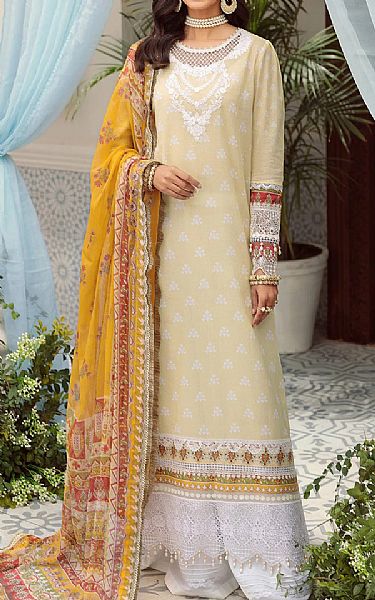 Saadia Asad Ivory Lawn Suit | Pakistani Dresses in USA- Image 1