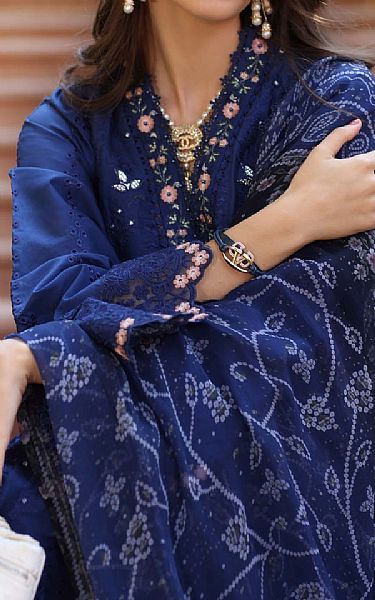 Saadia Asad Blue Lawn Suit | Pakistani Lawn Dress in USA- Image 2