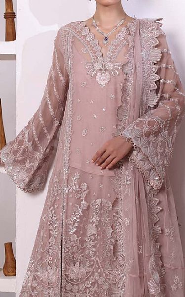 Saadia Asad Cavern Pink Chiffon Suit | Pakistani Embroidered Chiffon Dresses USA- Image 2