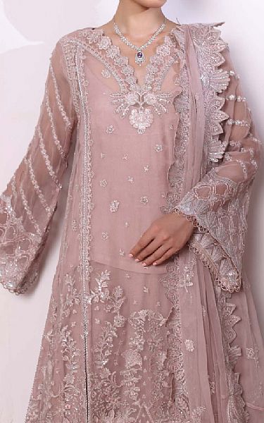 Saadia Asad Cavern Pink Chiffon Suit | Pakistani Embroidered Chiffon Dresses USA- Image 3