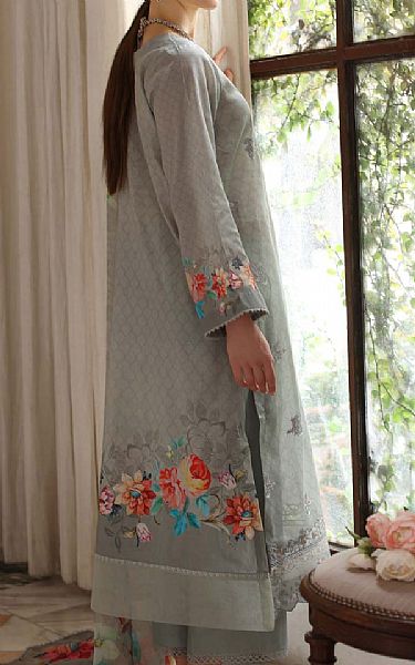 Saadia Asad Grey Lawn Suit | Pakistani Lawn Dress in USA- Image 2