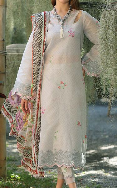 Saadia Asad Skye Blue Lawn Suit | Pakistani Lawn Dress in USA- Image 1