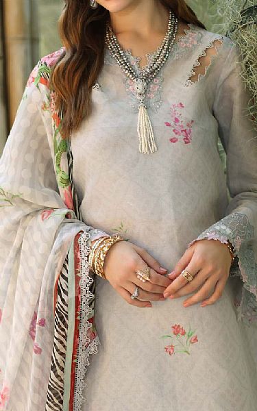 Saadia Asad Skye Blue Lawn Suit | Pakistani Lawn Dress in USA- Image 2