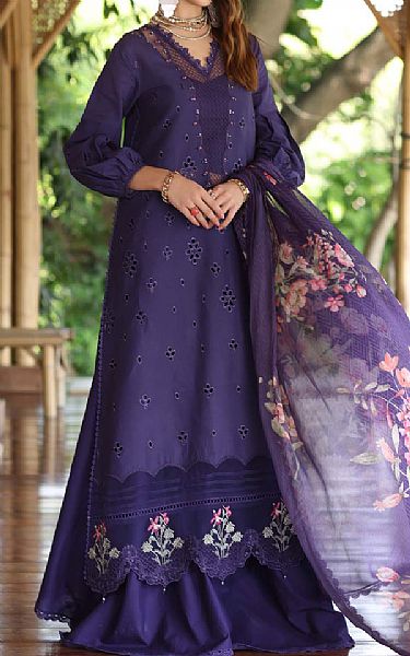 Saadia Asad Indigo Lawn Suit | Pakistani Lawn Dress in USA- Image 1
