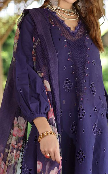 Saadia Asad Indigo Lawn Suit | Pakistani Lawn Dress in USA- Image 2