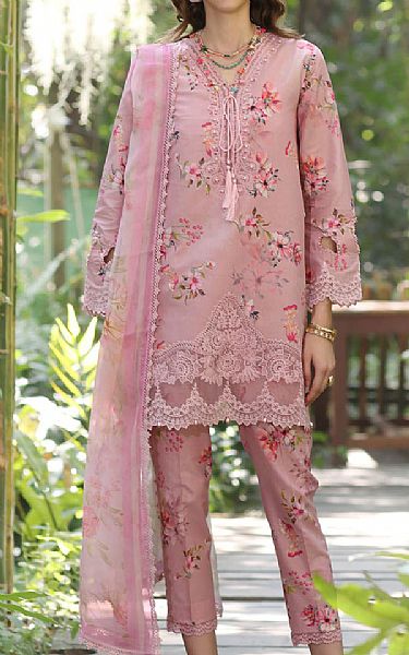 Saadia Asad Tea Pink Lawn Suit | Pakistani Lawn Dress in USA- Image 1