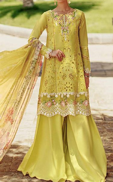 d Lime Green Lawn Suit | Pakistani Dresses in USA