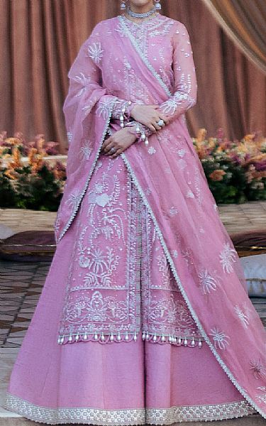 Saad Shaikh Lilac Organza Suit | Pakistani Embroidered Chiffon Dresses USA- Image 1